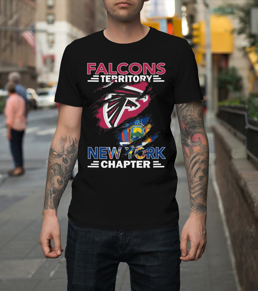 Falcons Territory New York Chapter Atlanta Football Fan Base Yankees T-Shirt