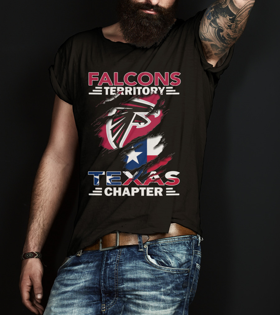 Falcons Territory Texas Chapter Logo With State Flag Elements For Fans T-Shirt