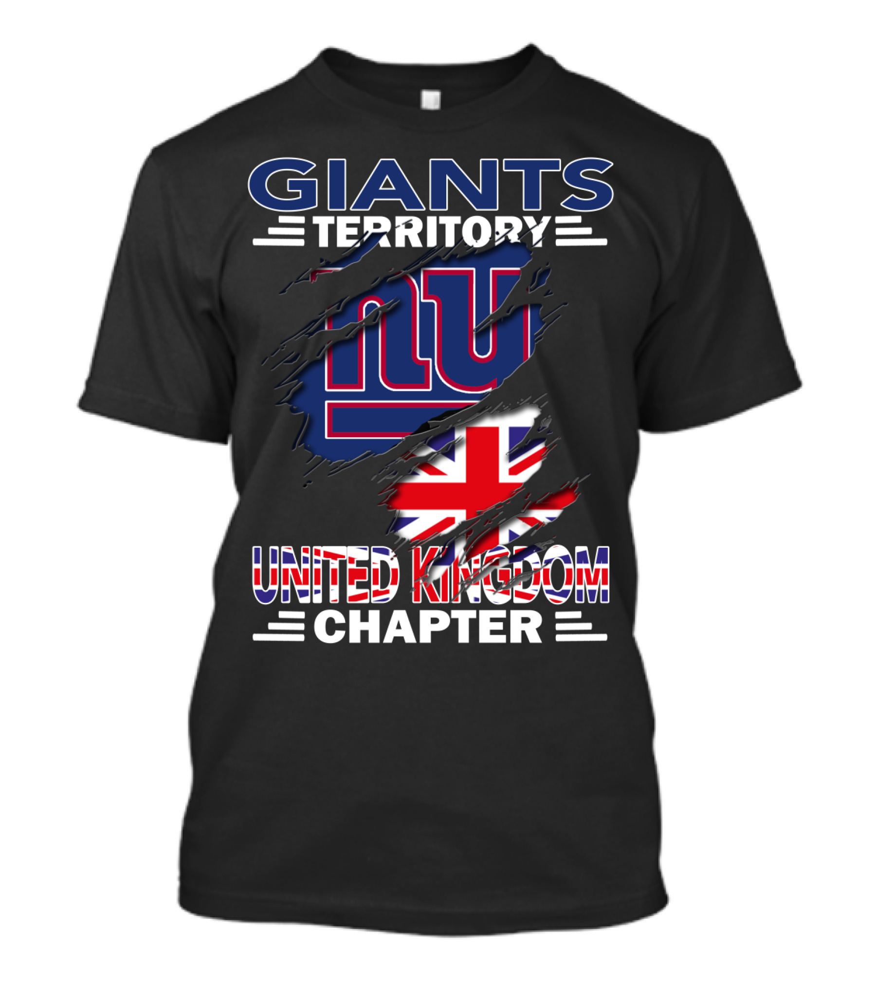 Giants Territory New York United Kingdom Chapter Union Jack T-Shirt