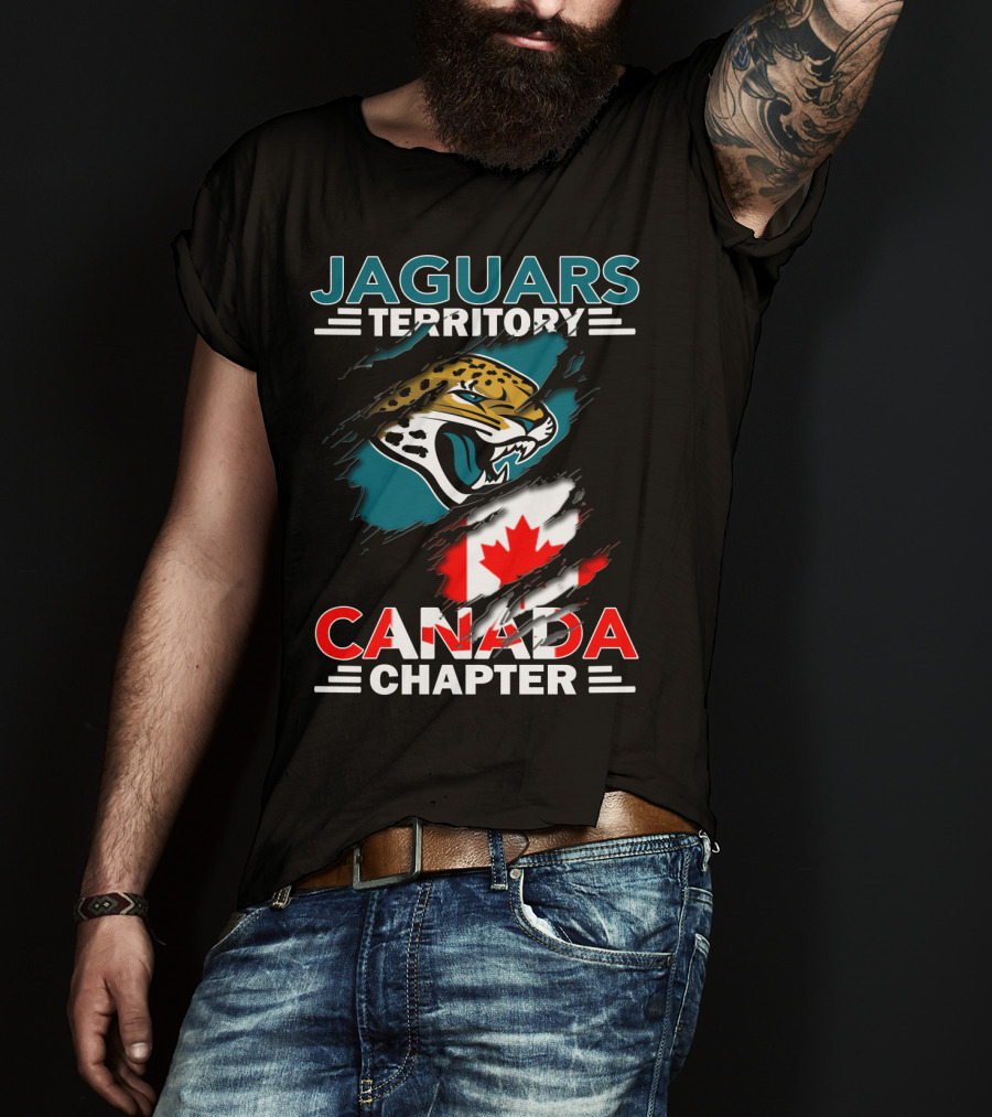 Jaguars Territory Canada Chapter With Jaguar And Canadian Flag Elements T-Shirt