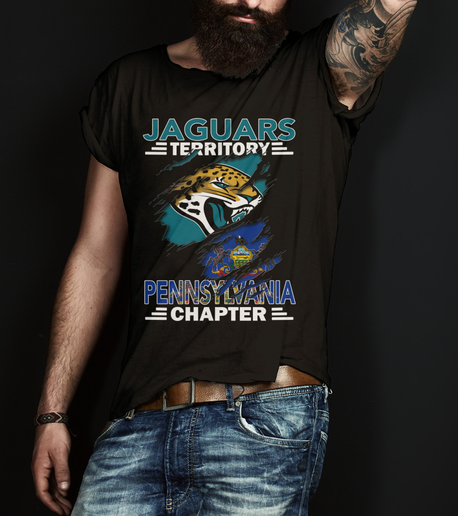 Jaguars Territory Pennsylvania Chapter Jaguars Logo State Flag T-Shirt