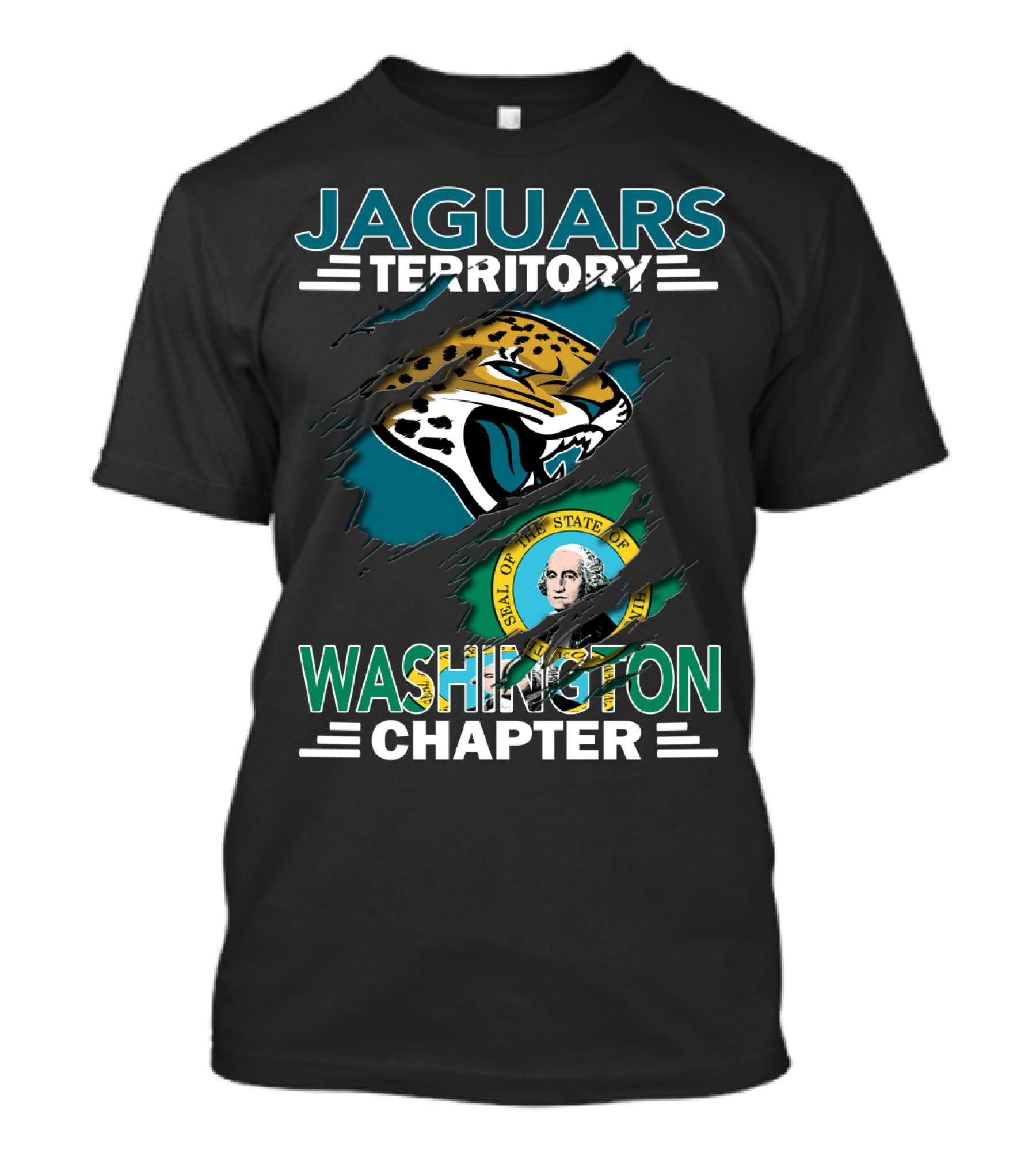 Jaguars Territory Washington Chapter State Seal Emblem T-Shirt