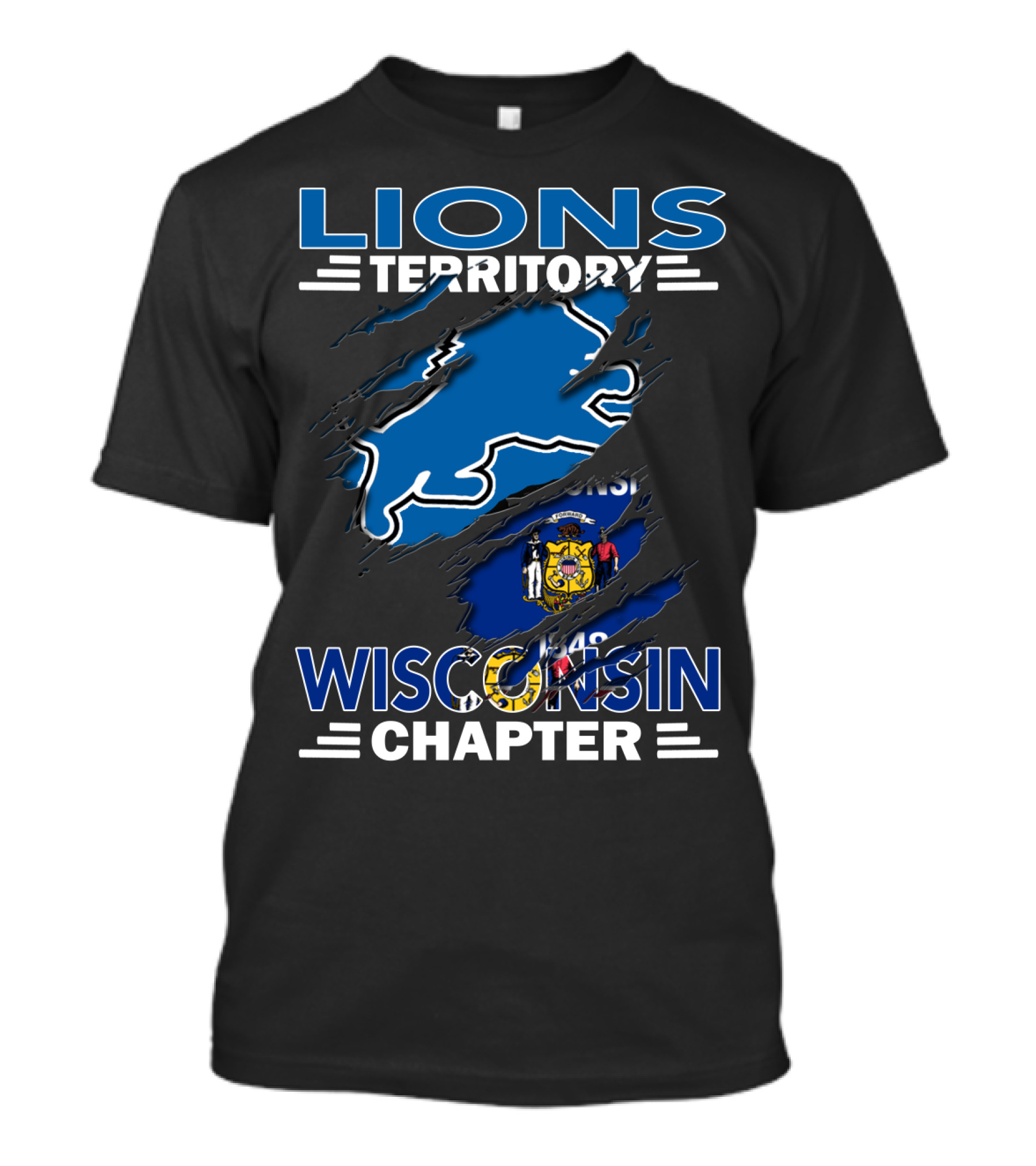 Lions Territory Wisconsin Chapter Sports T-Shirt