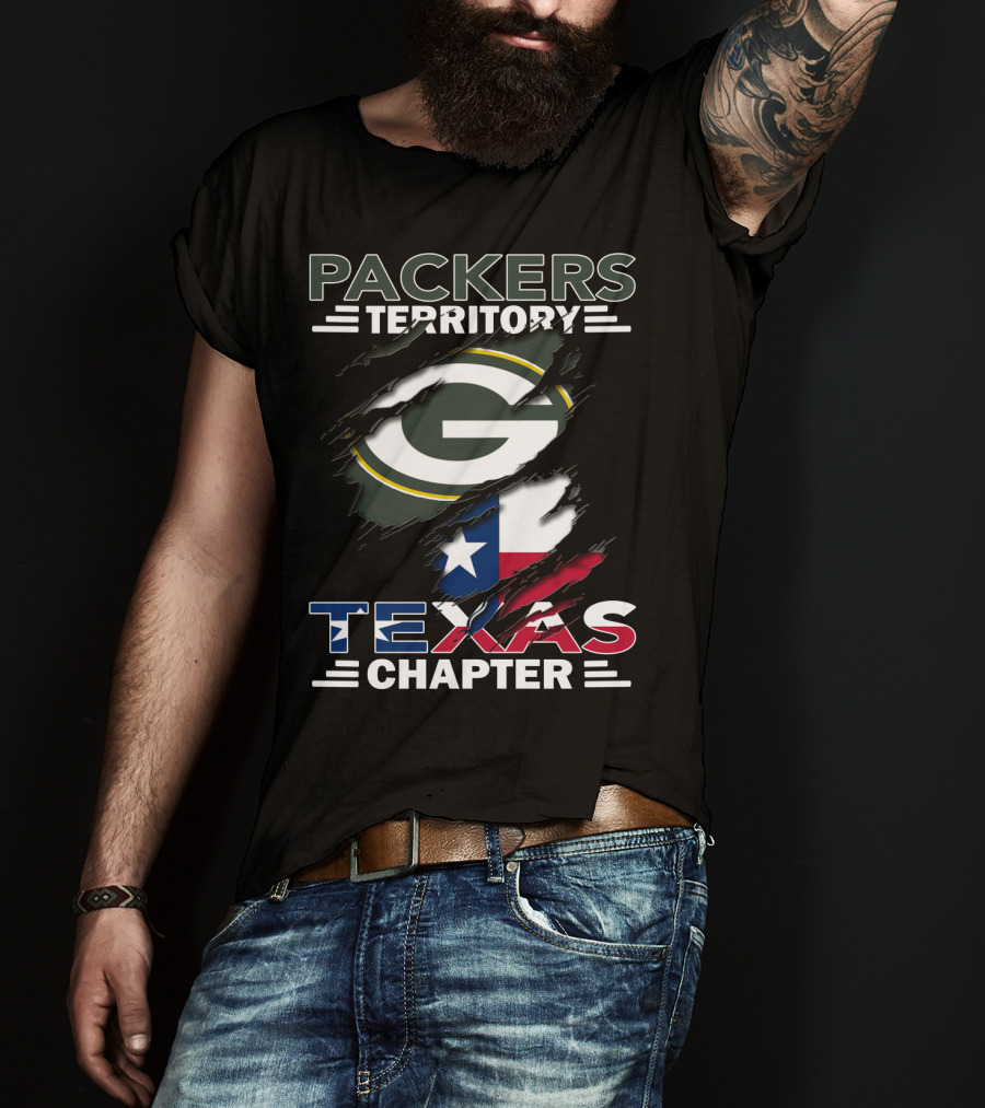 Packers Territory Texas Chapter Green Bay Icon And Lone Star T-Shirt