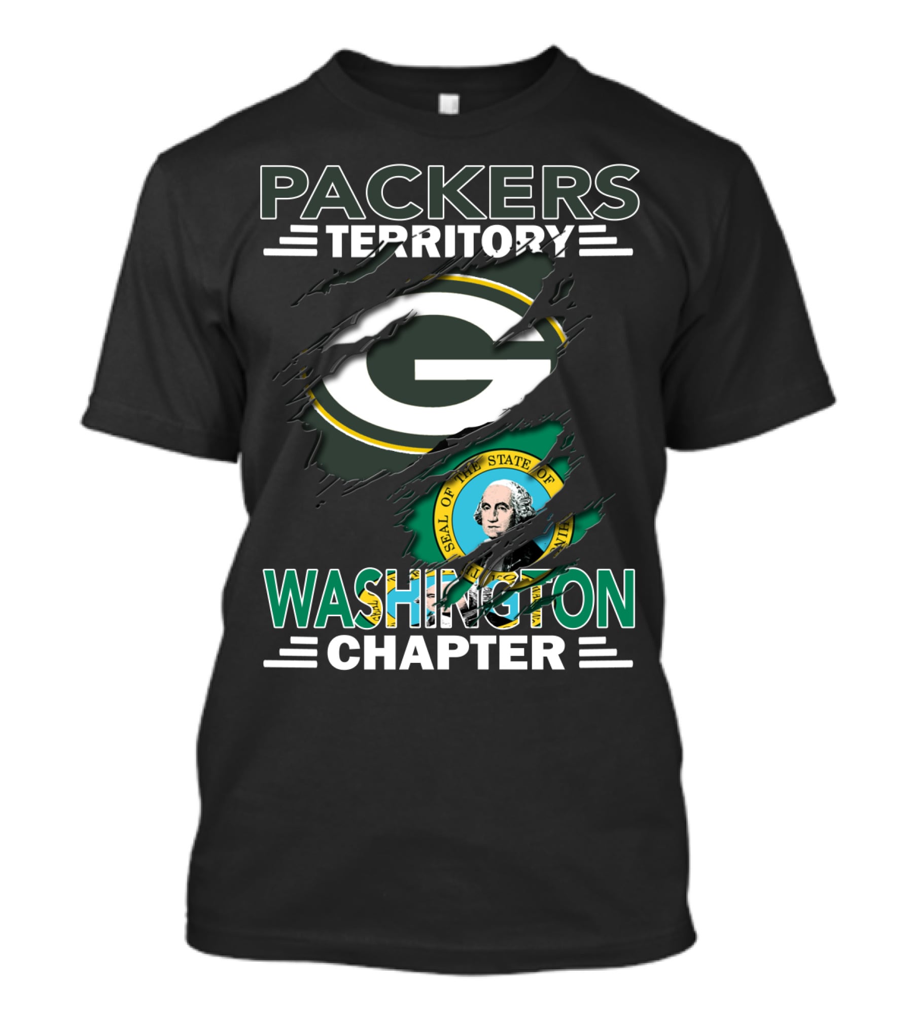 Packers Territory G Logo Seal Of Washington Chapter T-Shirt