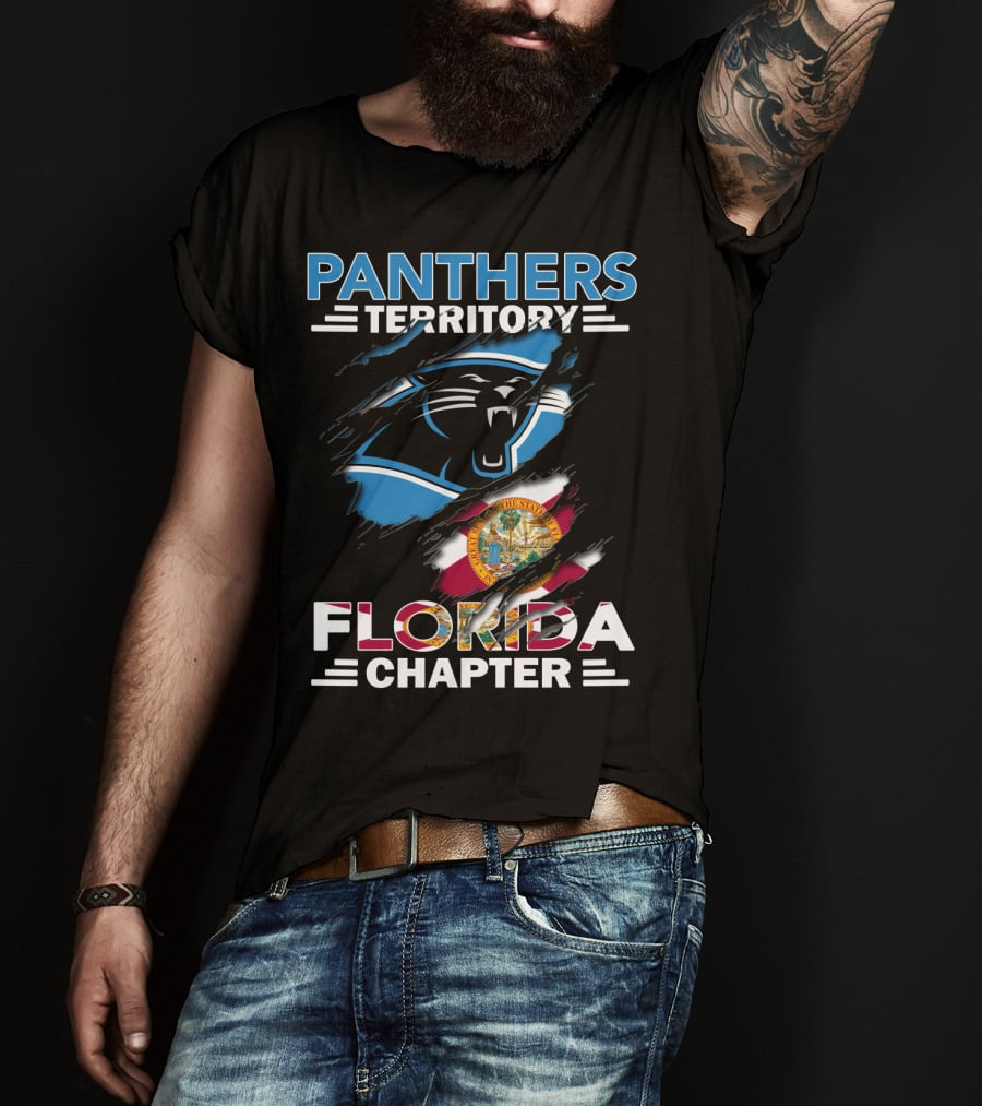Panthers Territory Florida Chapter Logo With State Flag Elements T-Shirt