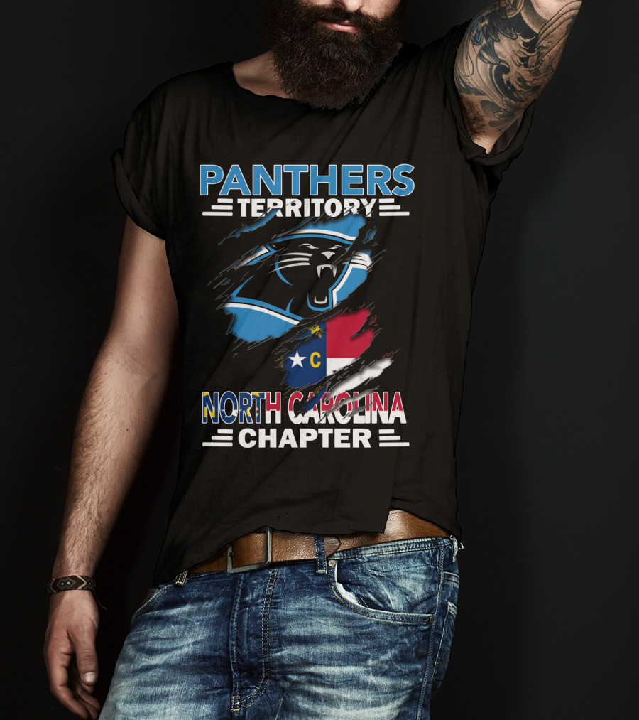 Panthers Territory North Carolina Chapter Flag And Logo Integration T-Shirt