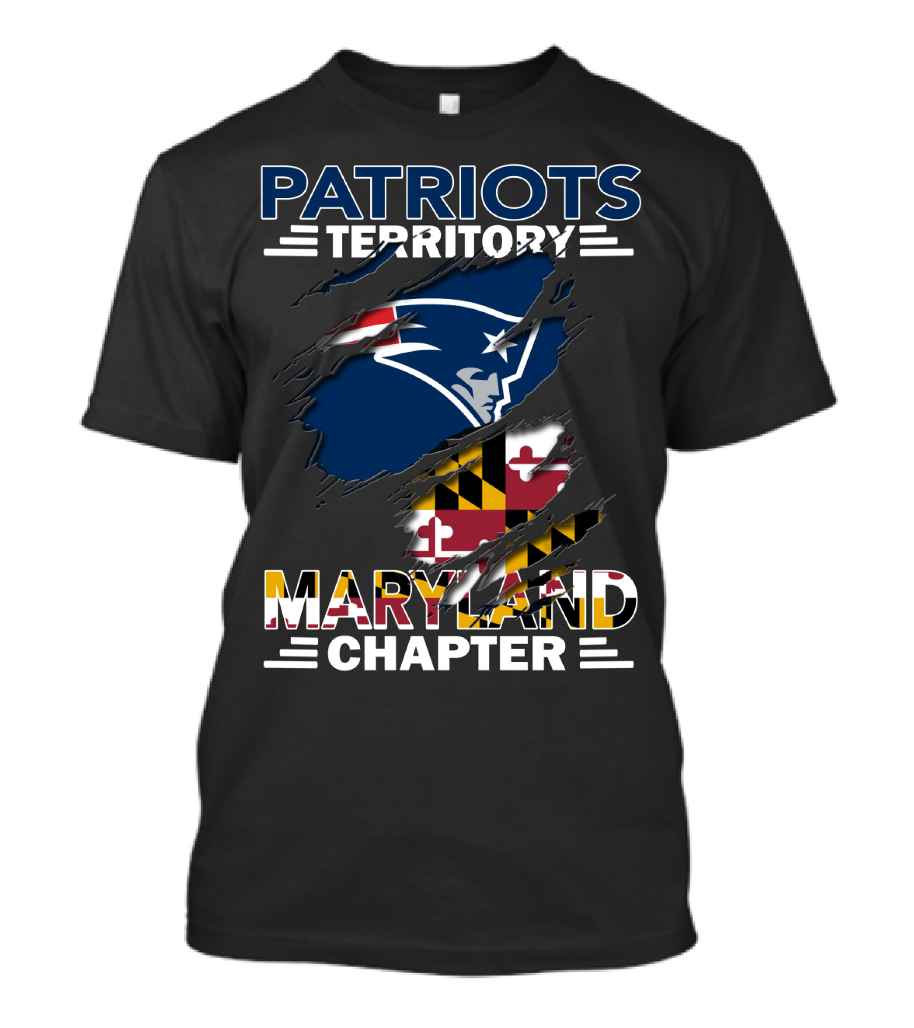 Patriots Territory Maryland Chapter Logo With State Flag Colors T-Shirt