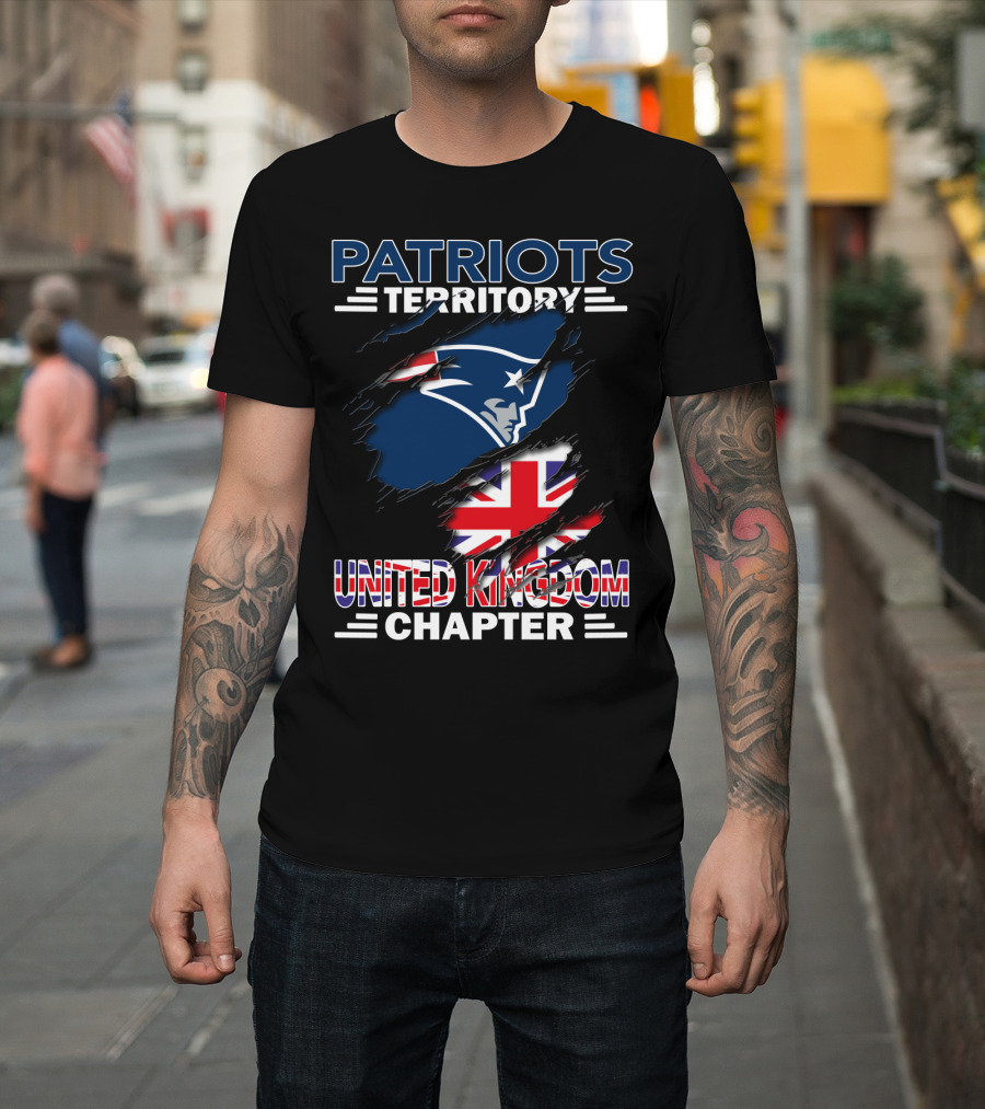 Patriots Territory United Kingdom Chapter Patriots Logo Union Jack T-Shirt