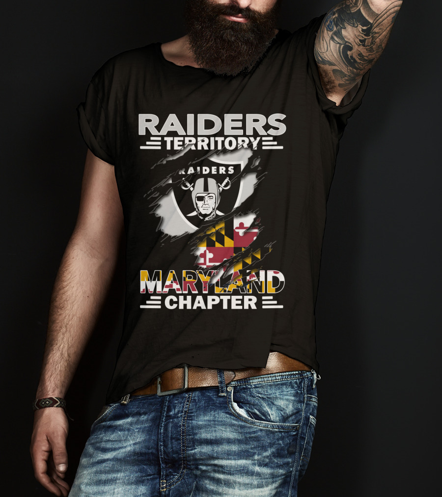 Raiders Territory Maryland Chapter Raiders Maryland Flag T-Shirt