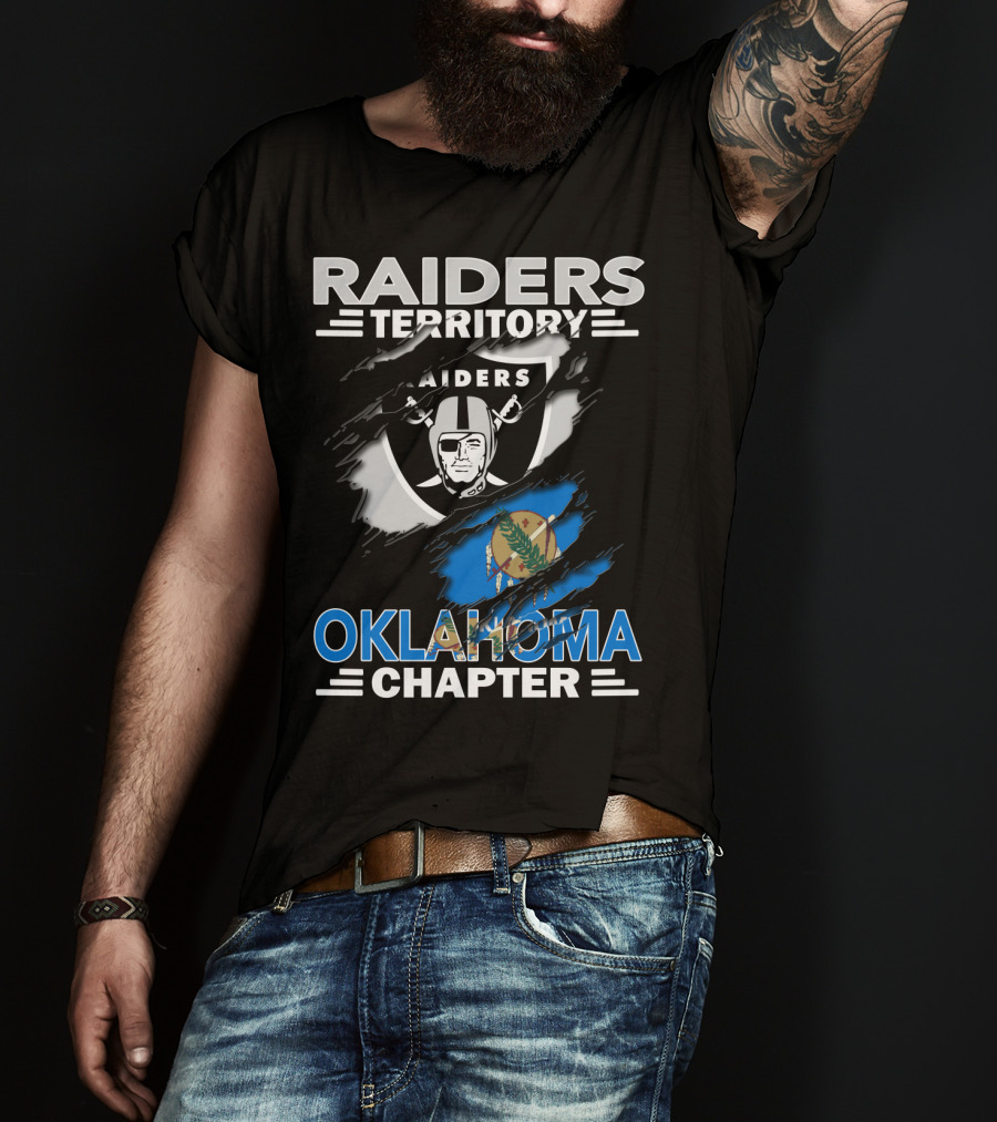 Raiders Territory Oklahoma Chapter Raiders Logo Oklahoma Flag T-Shirt