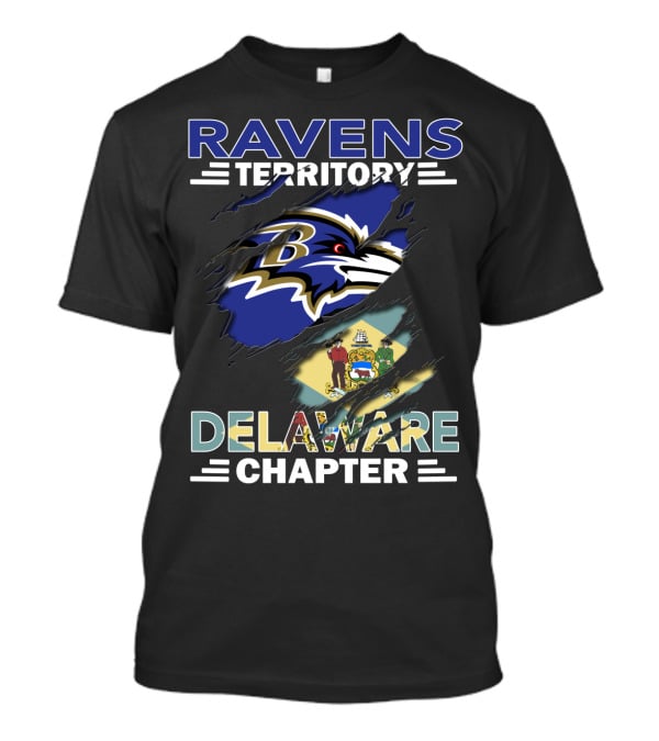 Ravens Territory Delaware Chapter Baltimore Ravens Flag T-Shirt