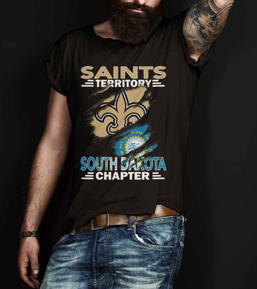 Saints Territory South Dakota Chapter Fleur-DE-Lis And State Seal T-Shirt