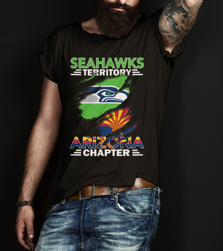 Seahawks Territory Arizona Chapter Flag T-Shirt