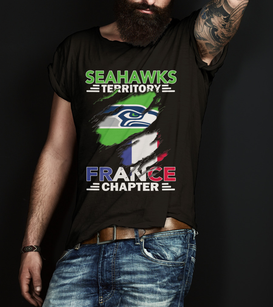 Seahawks Territory France Chapter Flag T-Shirt