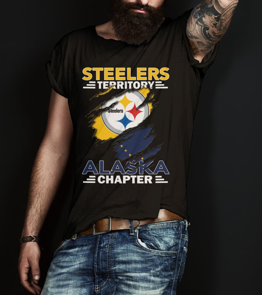 Steelers Territory Alaska Chapter Stars And Flag T-Shirt