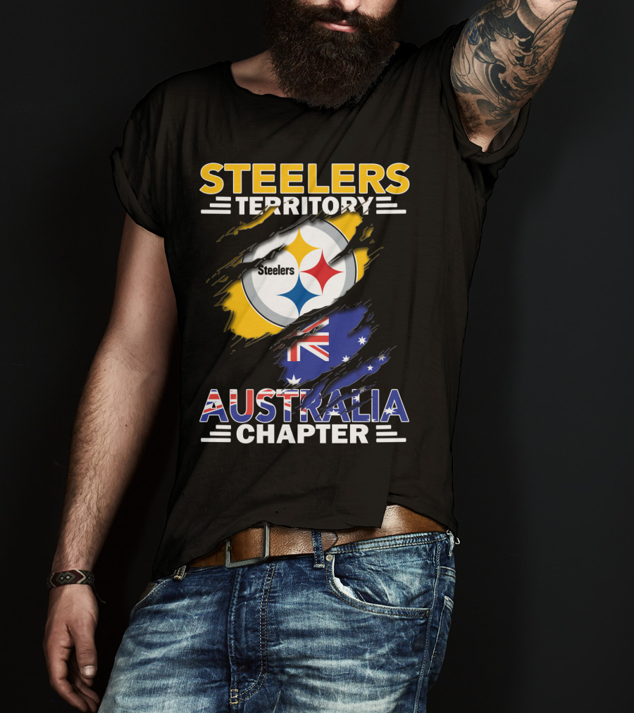 Steelers Territory Australia Chapter Steelers Logo Australian Flag T-Shirt