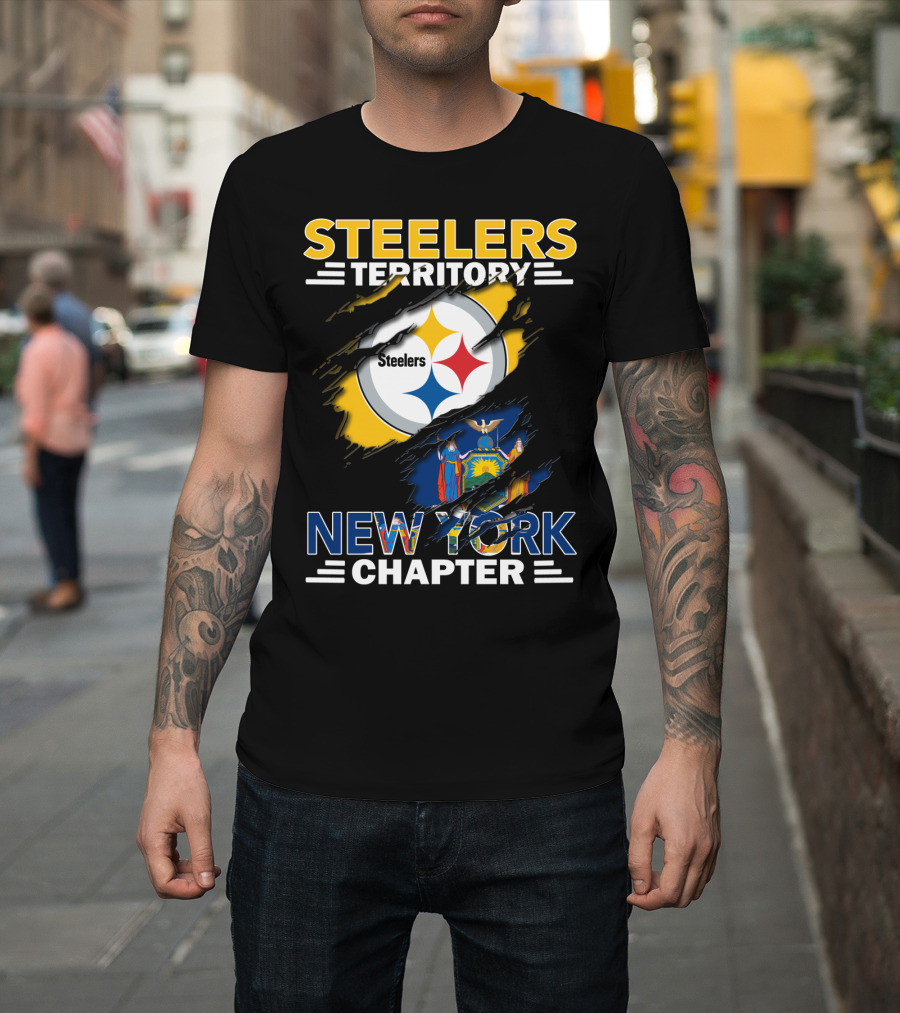 Steelers Territory New York Chapter Flag T-Shirt