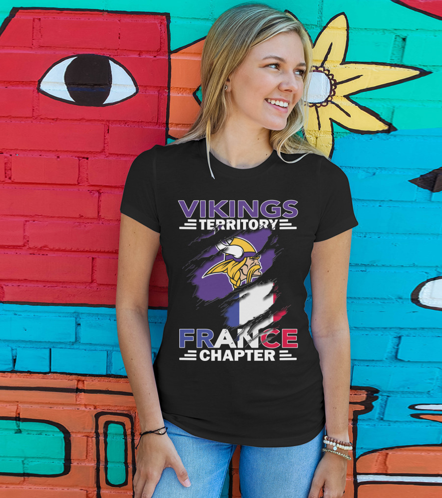 Vikings Territory France Chapter Nordic Heritage Football Fan Group T-Shirt