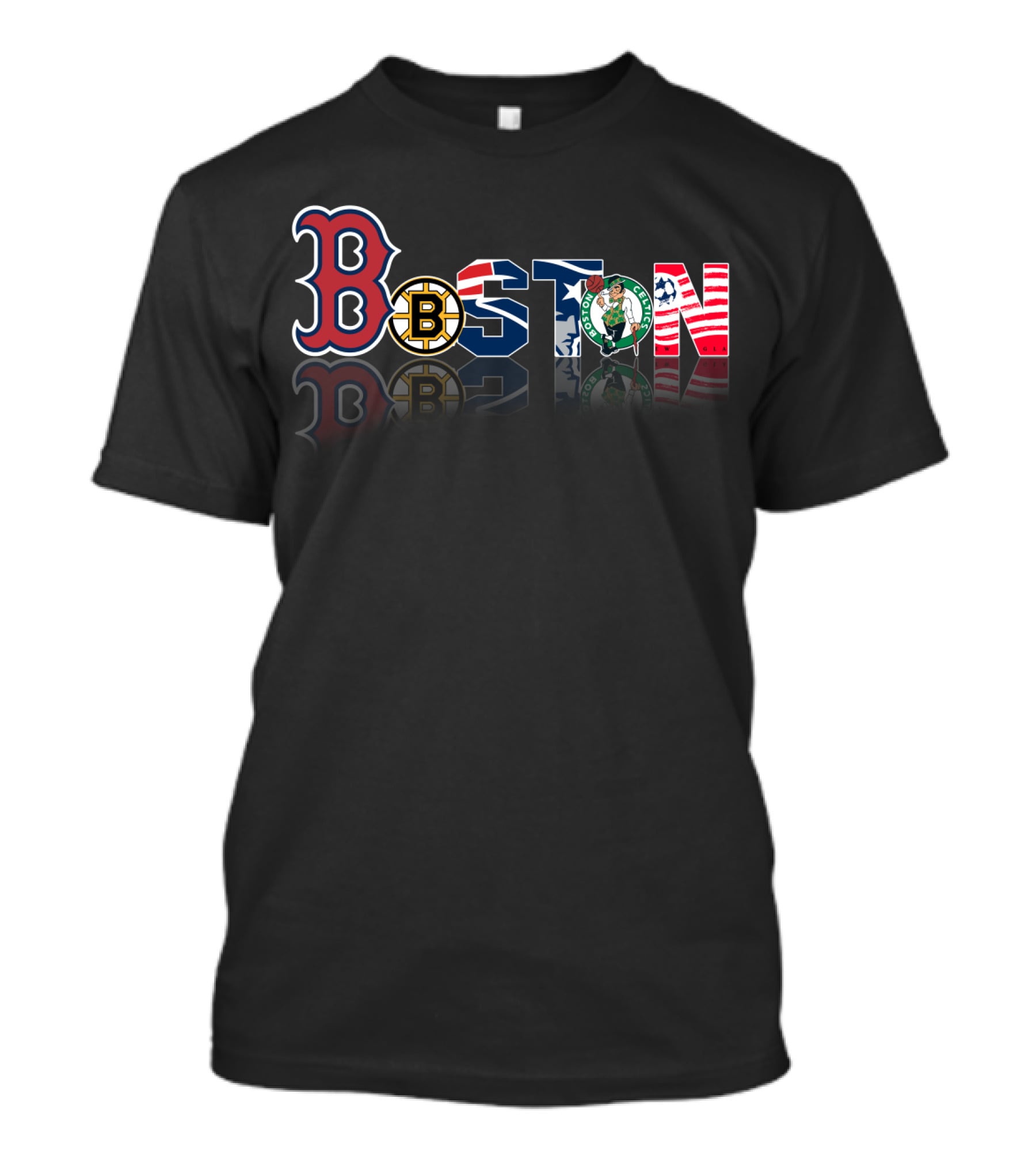 Boston Red Sox Bruins Patriots Celtics USA T-Shirt