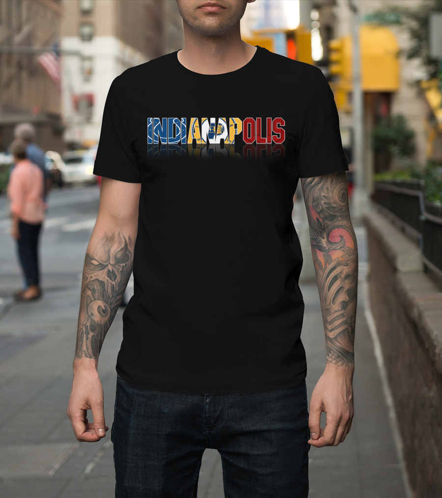 Indianapolis City Sports Teams Colts Pacers Colors And Reflection T-Shirt