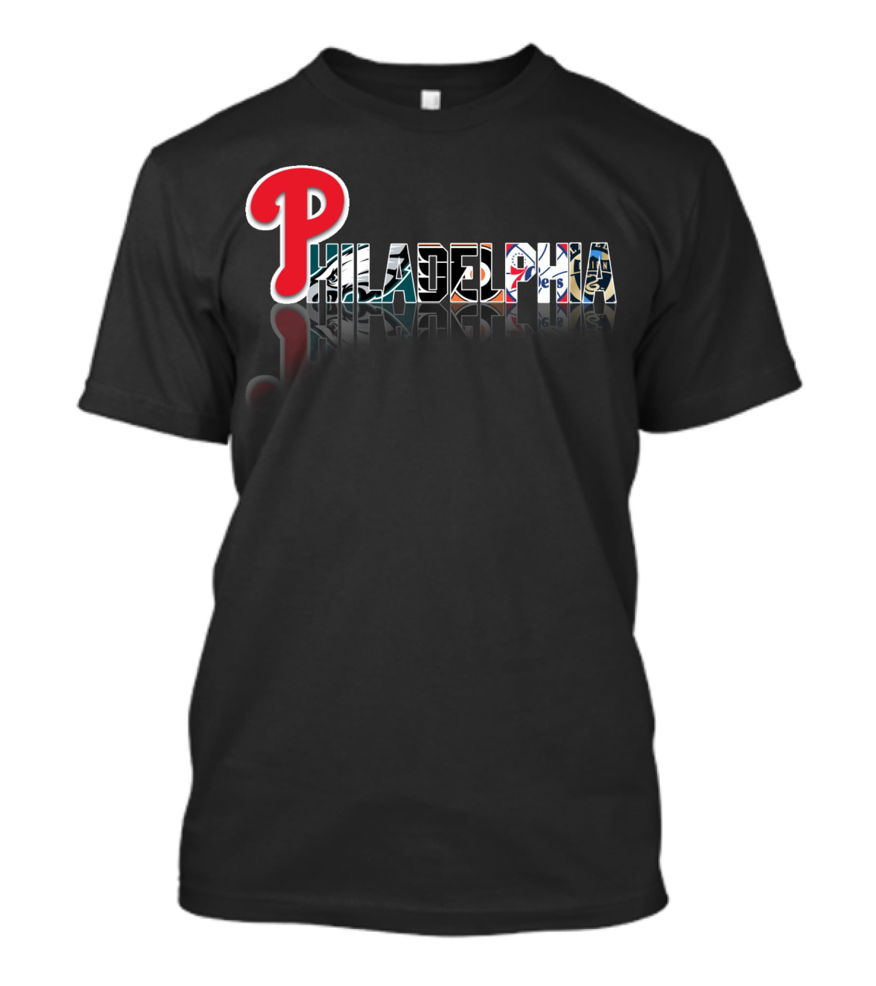 Philadelphia Phillies Eagles Flyers Sixers City Icons T-Shirt