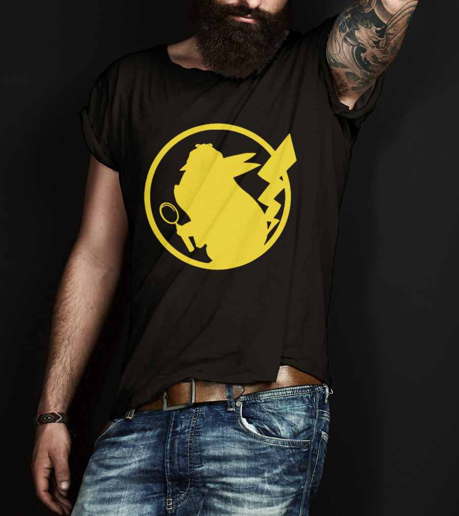 Pikachu Detective Silhouette Merchandise T-Shirt