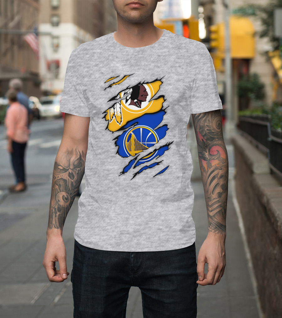 Washington Redskins Golden State Warriors Fusion T-Shirt
