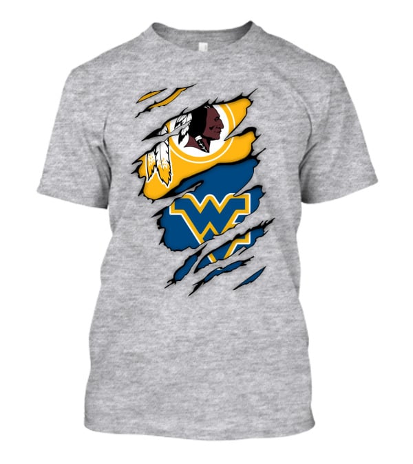 Washington Redskins Wv Mountaineers Collaboration T-Shirt
