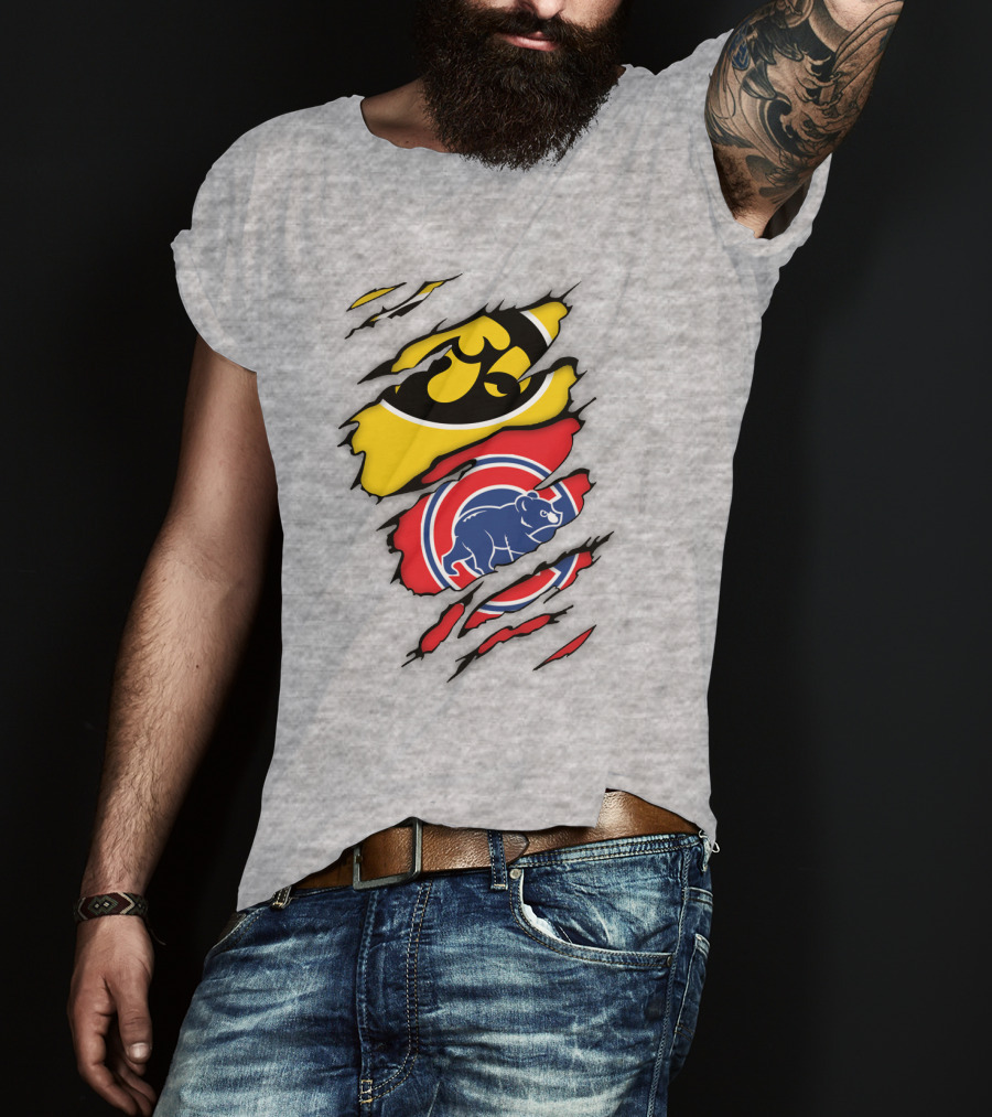 Chicago Cubs Iowa Hawkeyes Mashup T-Shirt
