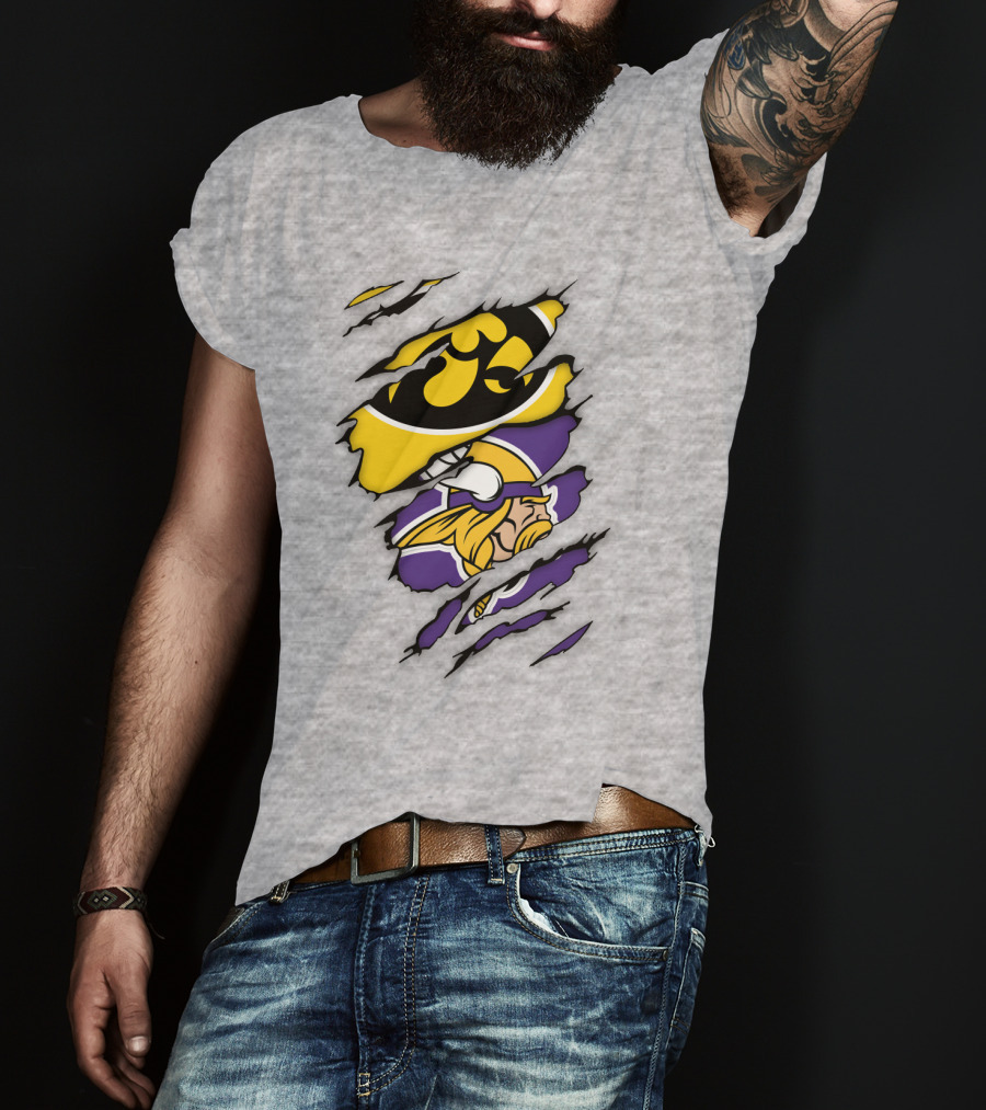 Minnesota Vikings Iowa Hawkeyes Fusion T-Shirt