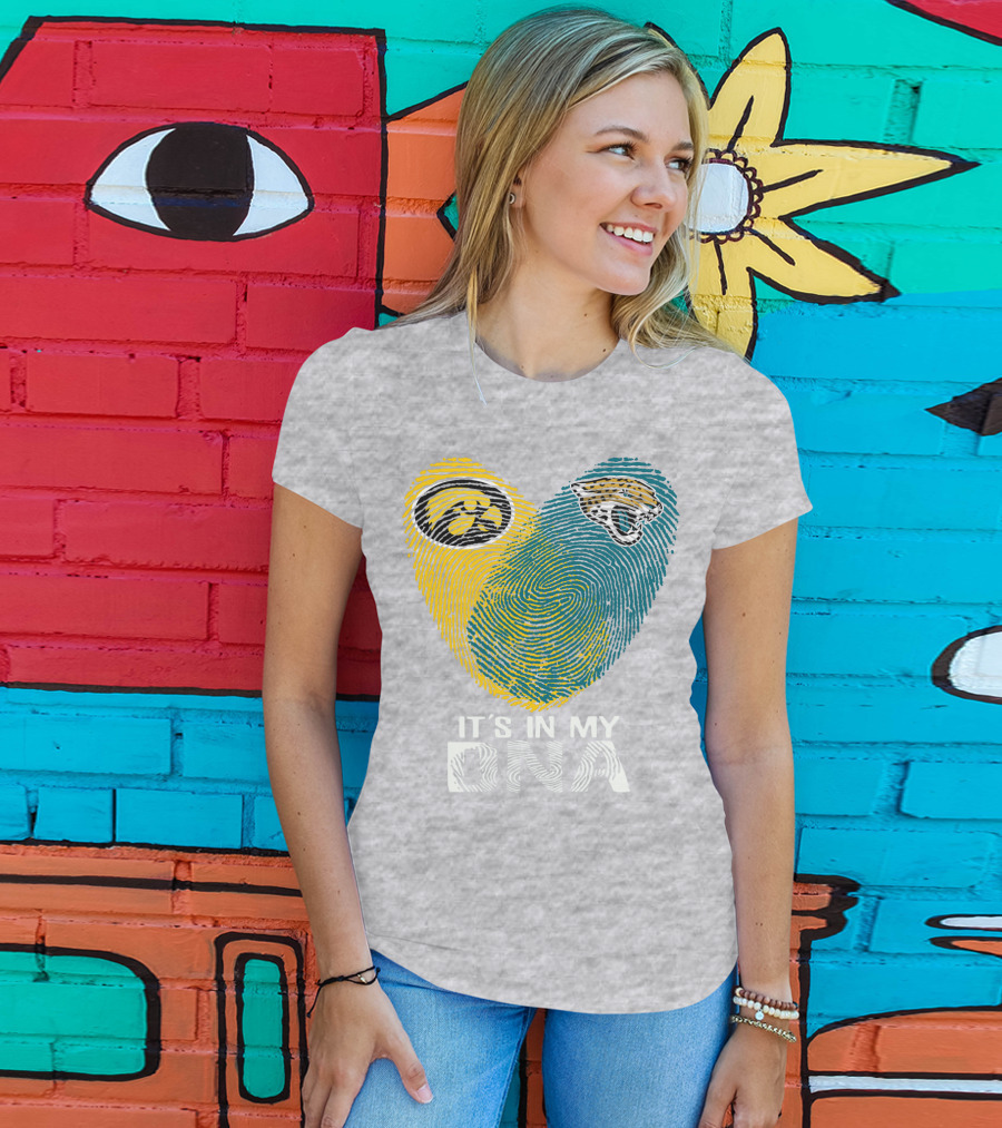 Jacksonville Jaguars Iowa Hawkeyes It's In My Dna T-Shirt