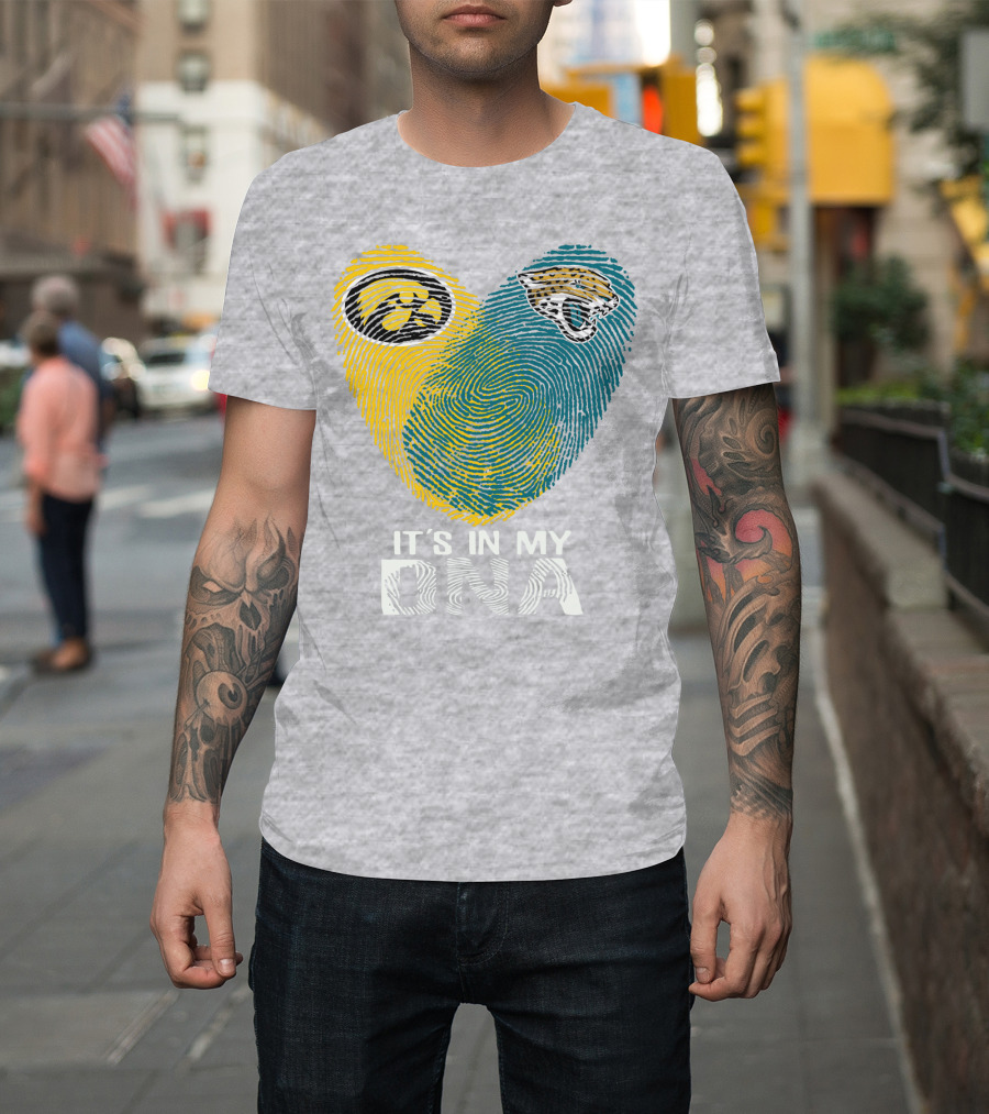 Jacksonville Jaguars Iowa Hawkeyes It's In My Dna T-Shirt