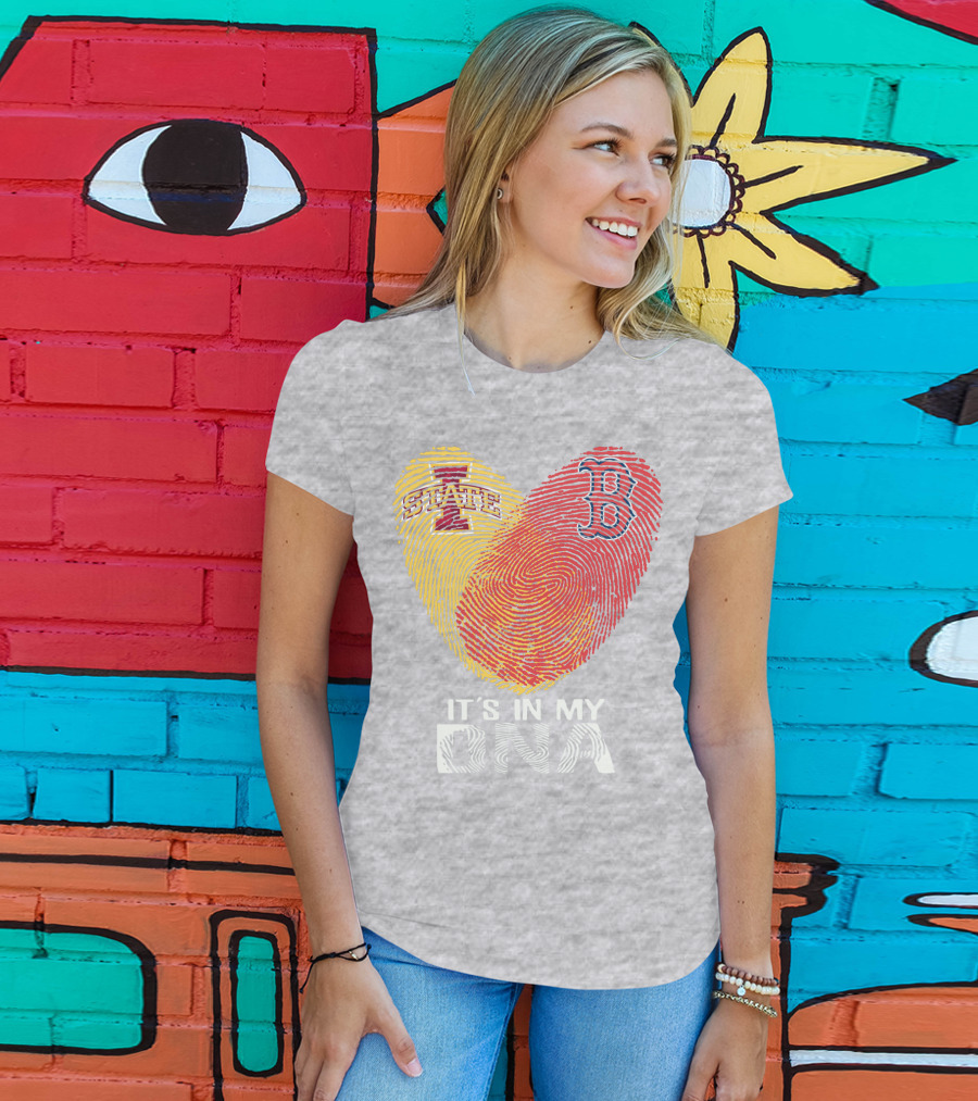 Boston Red Sox Iowa State It's In My DNA T-Shirt