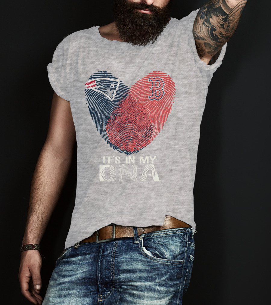 New England Patriots Boston Red Sox It's In My Dna T-Shirt