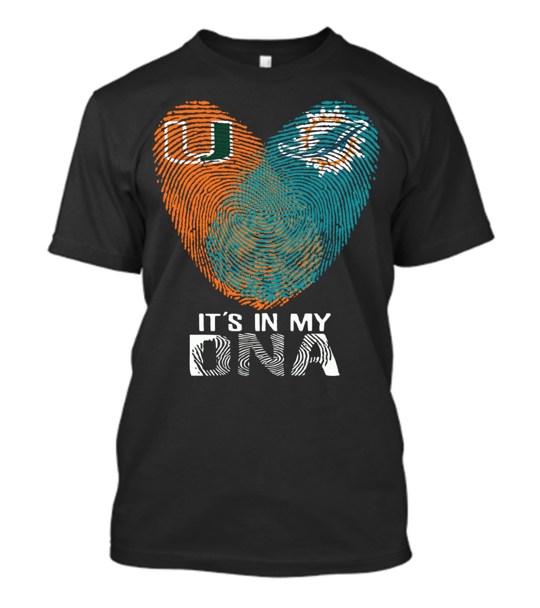 Miami Hurricanes Miami Dolphins It's In My Dna T-Shirt