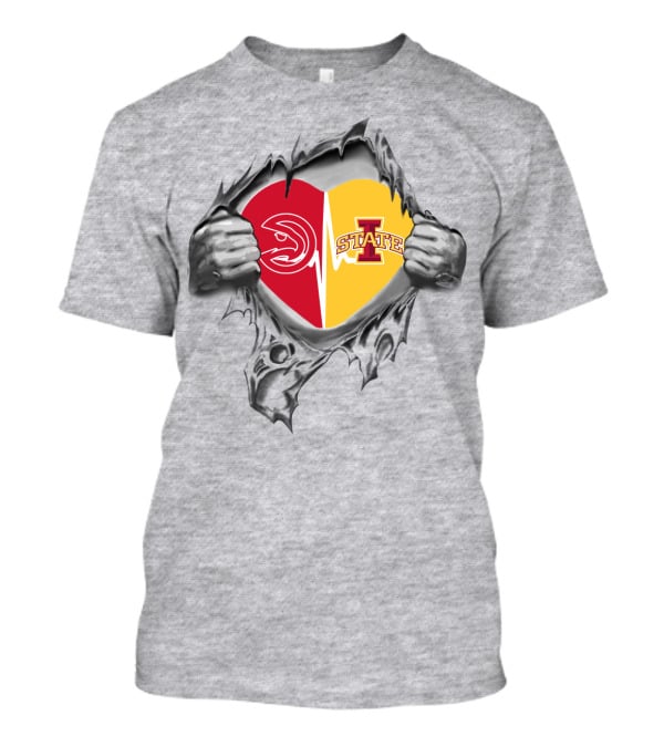 Atlanta Hawks Iowa State Heart T-Shirt