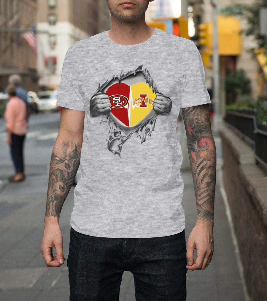 San Francisco Iowa State Heart Emblem T-Shirt