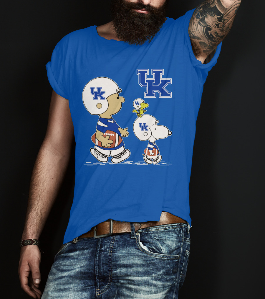 Kentucky Wildcats Peanuts Football Characters UK T-Shirt