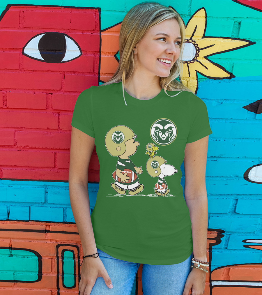 Colorado State Rams Peanuts Football Team Gear T-Shirt