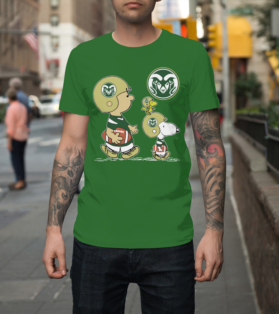 Colorado State Rams Peanuts Football Team Gear T-Shirt