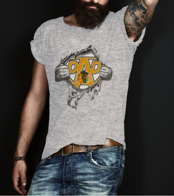 Chicago Blackhawks Super Dad T-Shirt