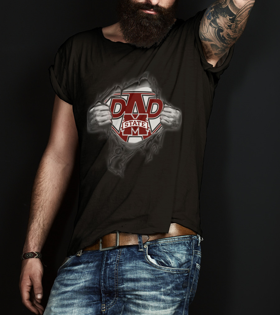 Mississippi State Bulldogs Super Dad T-Shirt