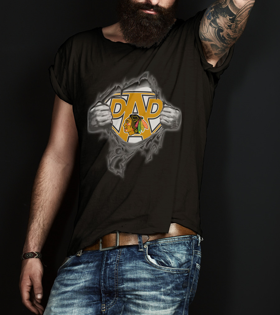 Blackhawks Super Dad T-Shirt