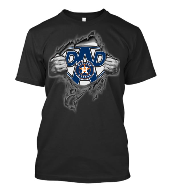 Houston Astros Super Dad Logo With Heroic Emblem T-Shirt