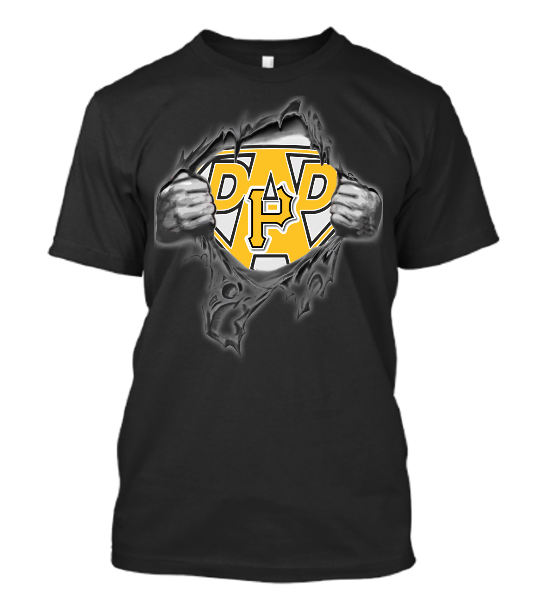 Pittsburgh Pirates Dad Superhero Emblem T-Shirt