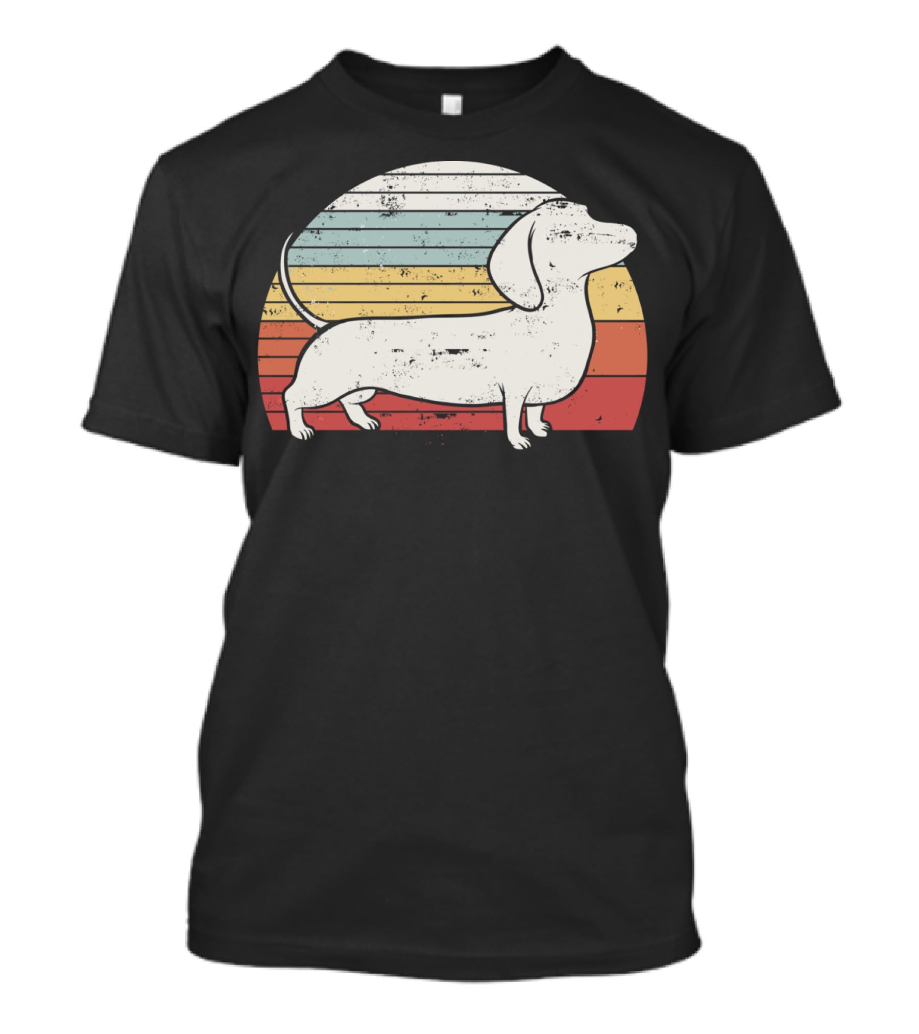 Cool Retro Dachshund Weiner Dog Fans T-Shirt