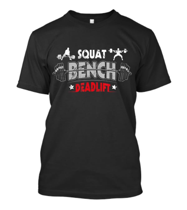 Squat Bench Deadlift Weightlifting Icons Strength Training Powerlifting T-Shirt