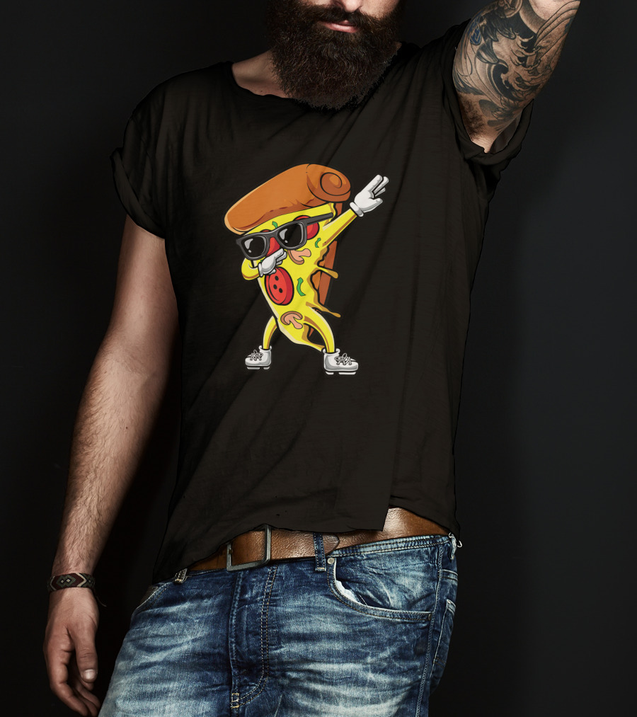 Dabbing Pizza Slice With Sunglasses And Sneakers Italian Food T-Shirt