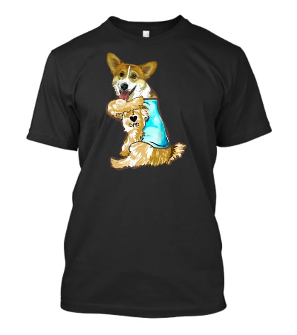 I Love Dad Corgi Father's Day For T-Shirt